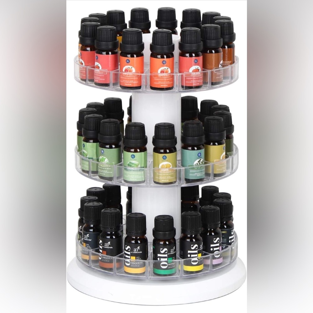 3 tier spinning essential organizer holder